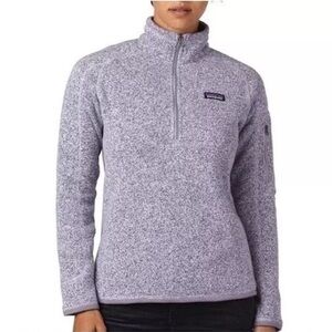 PATAGONIA Womens 
Better Sweater 1/4 Zip
Heathered Purple Lavender